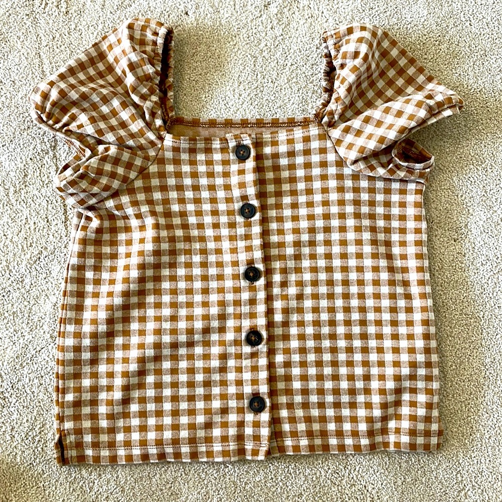 Madewell ruffle sleeve button down